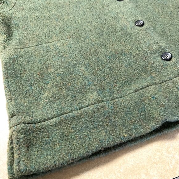 VINTAGE JANTZEN GREEN CARDIGAN WOOL BLEND SWEATER - Picture 9 of 16